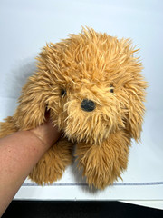 Hugs & Cuddles Weighted Plush Stuffed Dog Brown