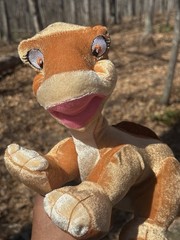 The Land Before Time Dinosaur Plush Medium Stuffed Animal Brown Beige Pink