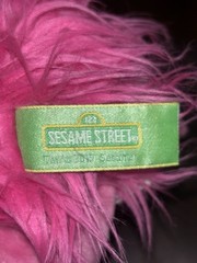 RARE Sesame Street Gund Gonger 12” Plush Pink Fuzzy Cook Chef US77
