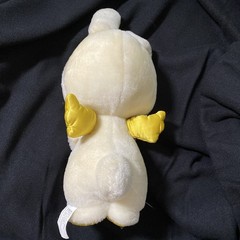 Vintage Mattel Angel Bunny Plush, White w/Yellow Wings