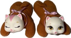 Kitty Surprise Baby Kittens LOT of 2 Plush Brown Pink White Cat Replacement Baby