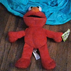 Sesame Street Elmo 12 in Plush Stuffed Toy, Red Orange, Washable, 2015