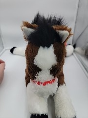 Toys R Us Plush Stuffed Dark Brown Horse 24″ Red Saddle Bridle Soft Stuffed Toy