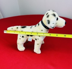 Vtg R Dakin Dalmatian Dog Plush 10” Spotted Velveteen Flocked Japan MCM Toy