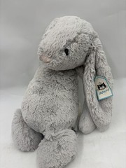 NWT Jellycat Bashful Bunny Plush Silver Grey Medium 12″ Stuffed Animal Cute Soft