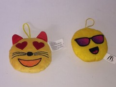 Emoji Cat with Heart Eyes & McDonald’s EMOJI~COOL! Smiley Face & Sunglasses