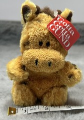 Rare Gund Stuffed Mini Bean 4.5″ Giraffe Yellow Brown “My Name Is Stretch” w/tag