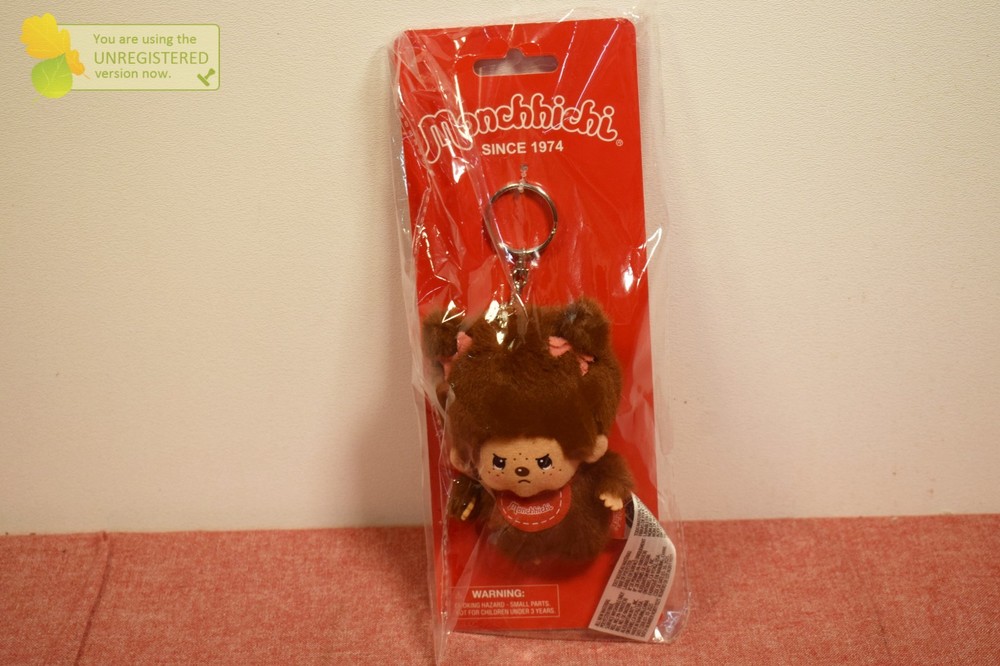 Monchhichi Plush Keychain Angry Monkey