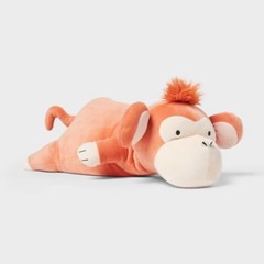 Monkey Weighted Plush Kids' Throw Pillow Orange