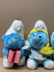 Smurf Vintage Plush Peyo Wallace Berrie 1980 6-inch Lot Of 6
