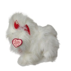 Vintage 1993 Cuddle Wit White Valentines Day Dog Puppy Ages 3 and up 10 inch