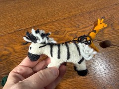 The Winding Road 5 Hanging Animal Mobile Garland 100% Wool Felt 52”