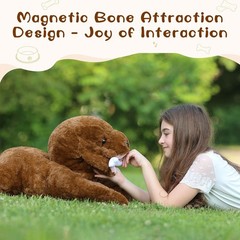 32 Inch Giant Chocolate Lab Stuffed Animal, Large Labrador Plush Puppy Pillow…