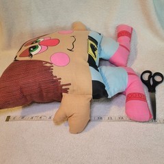Vintage Tage 1980s Bigfoot People Pillow Big Steps Funny Handmade Person Plush