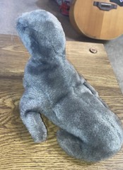 R.Dakin Plush Gray Arctic Harp Seal 9″, 1976 Made in Korea