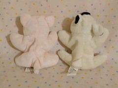 Oriental Trading White Black Lamb Sheep Pink Pig Stuffed Animal Plush Toys 4”
