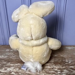 Vintage Yellow Bunny Rabbit Stuffed Animal Plush Slippers 1986 Korea Carrot EUC