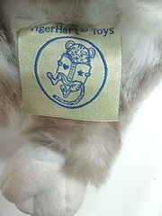 Gray and White Striped Siamese Tabby Kitty Cat Blue Eyes 13″ Plush TigerHart Toy