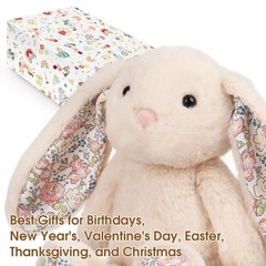 Mikee Fluffie Easter Bunny Stuffed Animals with Cotton,Safe Material Soft Was…