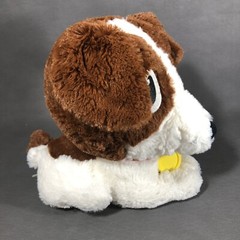 Cute 10″ Plush Dog White Brown with Yellow Tag Stuffed Animal Toy Smilemakers