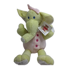 Vintage Plush Appeal Elephant Plush Toy Pink Outfit Stuffed Animal w/ Tag Cute C