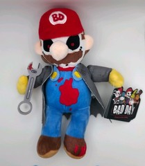 Bad Day Super Mario Jason Voorhees Supermurder Plush Figure Doll NWT Parody