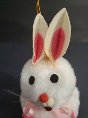 Superior toy and novelty Bunny Vintage felt pom pom ornament 6″