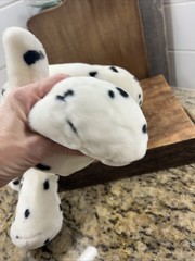Commonwealth Dalmatian Plush Vintage 1996 White Black Spotted Puppy Dog 17″