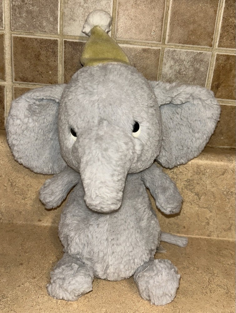 Rare Jellycat Jollipop Elephant Grey With Party Hat Preowened