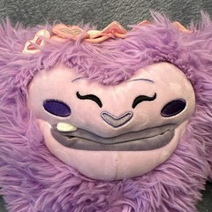 Giggle Scape MONSTER 15″ Purple Fuzzy Soft Squishy Open Mouth Plush Excellent