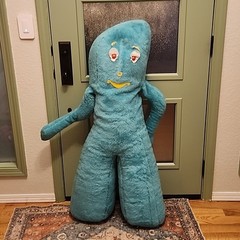 Vintage Plush Carnival Prize Gumby Plush Toy Jumbo Extra Large Huge 46″ Doll