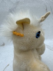 VTG Unicorn Plush 8 Inch Superior Toy Novelty Peach/Tan Stuffed Animal