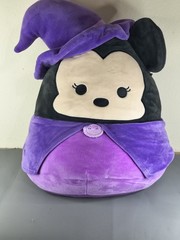 Squishmallow Disney Minnie Mouse Witch Halloween Plush Purple Black 16″ Preowned