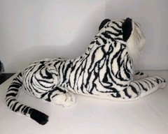 RARE VTG Fiesta 27″ Realistic White Bengal Tiger Plush Jumbo Lifelike Stuffed