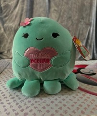 Squishmallows Olina 8″ Small NWT 2021 Mint Green Octopus Valentine’s Day