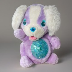 Vtg 1994 Kenner Secret Keepins Pups Plush Puppy Dog Purple 10” Lock No Key Rare