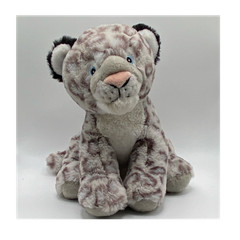 Adventure Planet Snow Leopard Plush Stuffed Animal Gray White Black Pink Medium