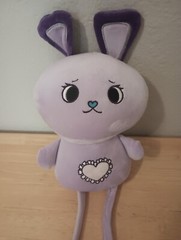 BUNNY RABBIT PLUSH TOY PP COTTON DURABLE PURPLE STRETCHABLE EARS DOLL (B51)