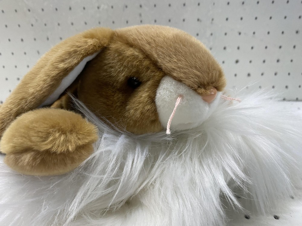 Vintage Ty Beanie Buddy Bunny Rabbit Plush Small Brown Stuffed Animal Toy