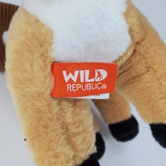 Wild Republic Bighorn Sheep Ram Plush Stuffed Animal Tan Brown Ribbed Horns 8″
