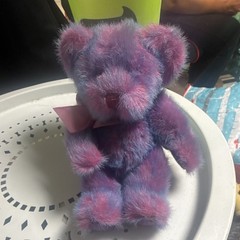 Russ Luv’ums Purple Pink Plush Teddy Bear Small 6-14in Vintage 1996 MPN 4087