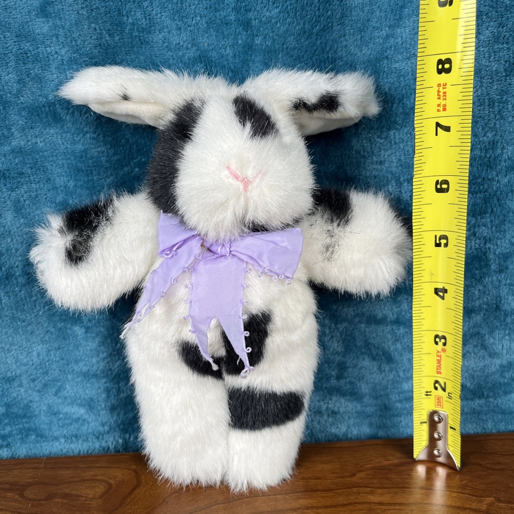 North American Bear Co HARVEY Bunny Rabbit 8″ 1991 Muffy Black White Spots -Rare