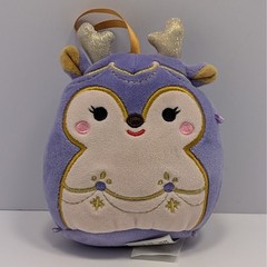 Squishmallows Jaida the Fawn Purple Deer Ornament 4″ Gold Accents Plush Jazwares