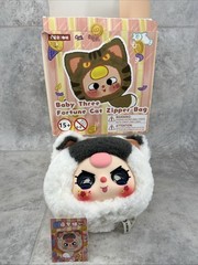 Baby Three Fortune Cat Zipper Bag Plush Eyes – Siamese Cat English- Confirmed