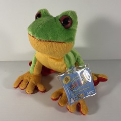 Webkinz Tree Frog With Code Sealed Tags Green Yellow Plush New Unused