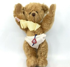 Clemens Spieltiere Baby Teddy Bear Gold Mohair Plush Tags 7.5in wears Knickers