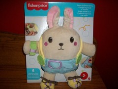 Fisher-Price Toddler Educational Toy Learn to Dress Bunny Plush Animal BRAND NEW