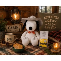 Scentsy Snoopy Beagle Scouts Buddy Plush 16″ w/ Good Grief Scent Pak Peanuts