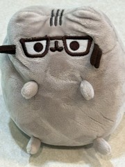 Pusheen Plush Cat Sitting Plush With Reading Glasses 6” New