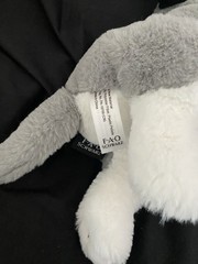 F.A.O. Schwarz Gray and White Husky Plush Dog